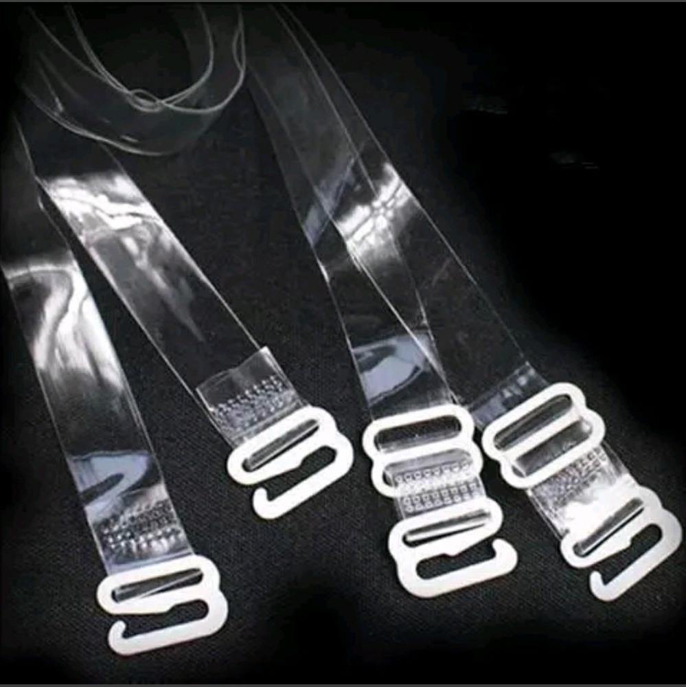 5/$25 New! One Pair of Clear Transparent Adjustable Bra Straps -No brand